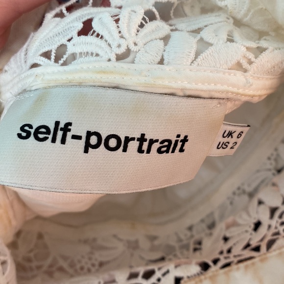 White Self Portrait Mini Dress - Picture 3 of 6